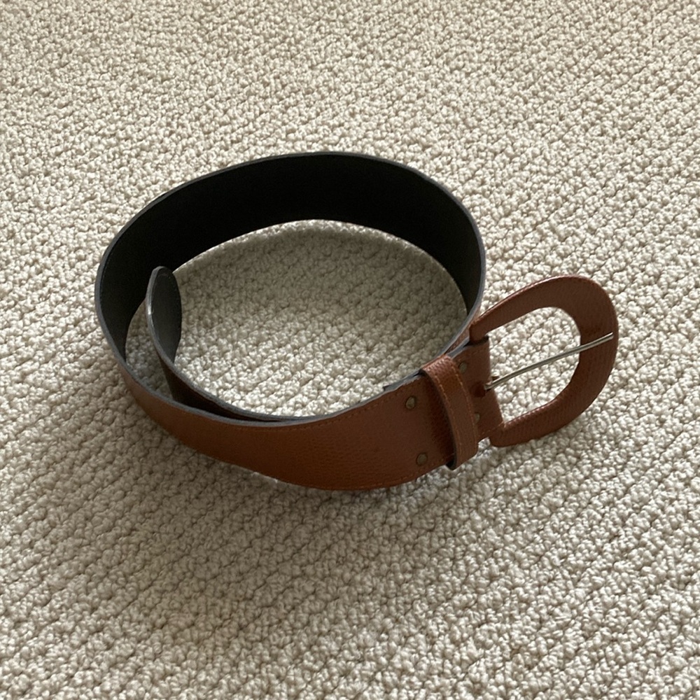 Y2K Faux Snake Skin Belt Thick High Waist Size XS Statement Brown